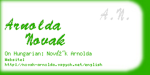 arnolda novak business card